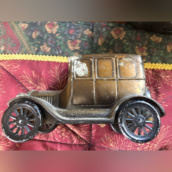 Vintage Car Brass Bank - Picture 4 of 5